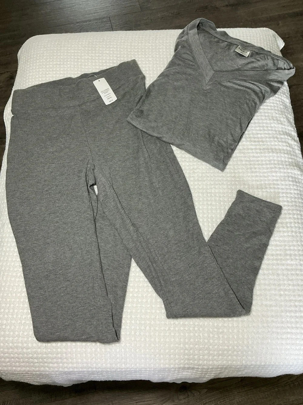Soma Light Gray V-Neck Lounge Set